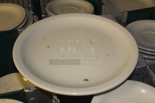 65 Commercial Dining Plates. 9.5x9.5x1  65X Your Bid!