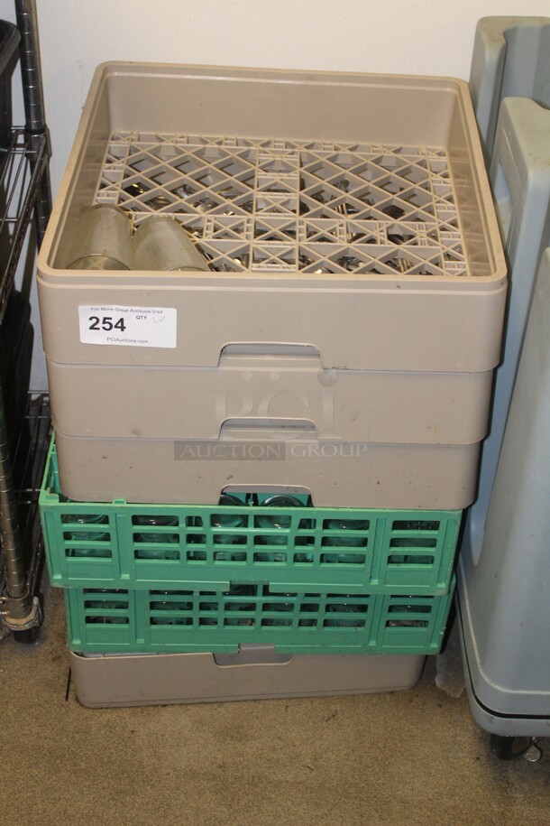 6 Commercial Dish/Glass Crates. 6X Your Bid!