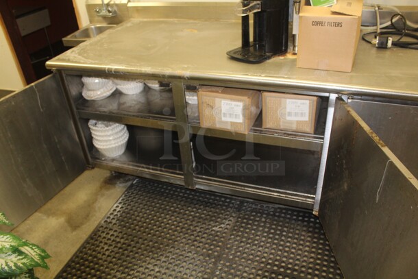 FANTASIC! Commercial Stainless Steel 4 Door Work Cabinet. 120x36x40. Buyer Must Remove.  - Image 2 of 4