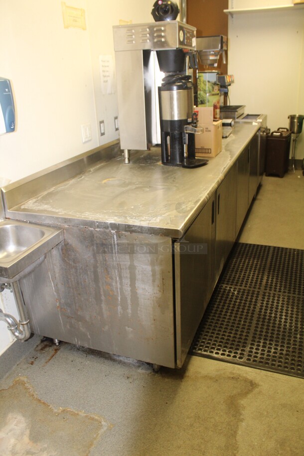 FANTASIC! Commercial Stainless Steel 4 Door Work Cabinet. 120x36x40. Buyer Must Remove.  - Image 4 of 4