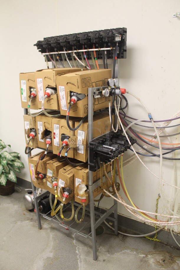 WOW! Commercial Beverage Syrup Dispenser System. 28x16x73. Buyer Must Remove!  - Image 2 of 6