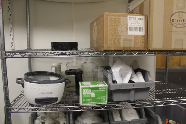 1 Metro Rack And All Of Kitchen Items On It. Buyer Must Remove.  - Image 4 of 5