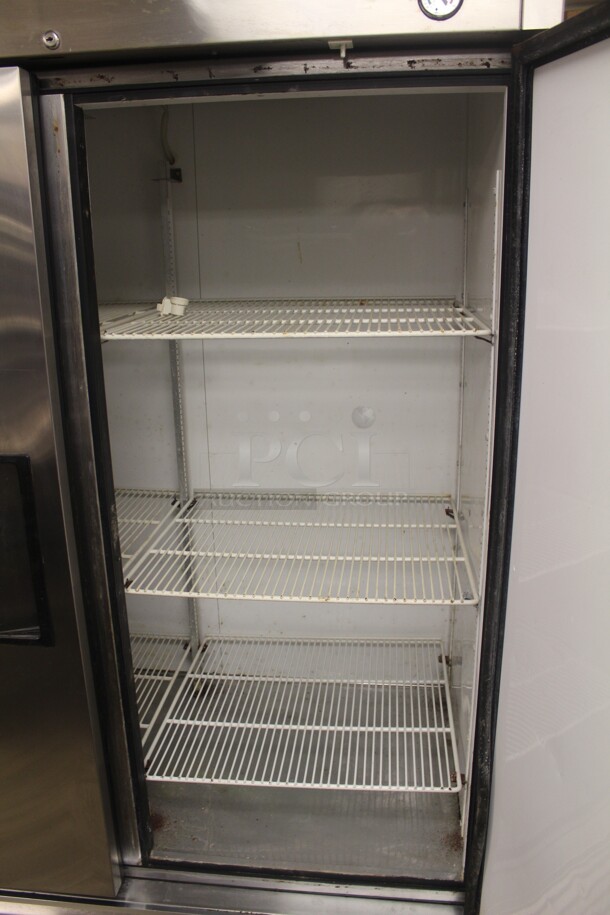 FABULOUS! True Model T-49 Commercial Stainless Steel Double Door Refrigerator/Cooler On Commercial Casters. 54x30x83. 115V/60Hz. Working When Closed! Buyer Must Remove. - Image 4 of 7