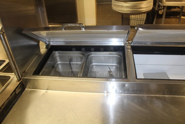 AWESOME! True Model TPP-93 Commercial Stainless Steel 3 Door Pizza Prep Table On Commercial Casters With Shelf.  - Image 2 of 9