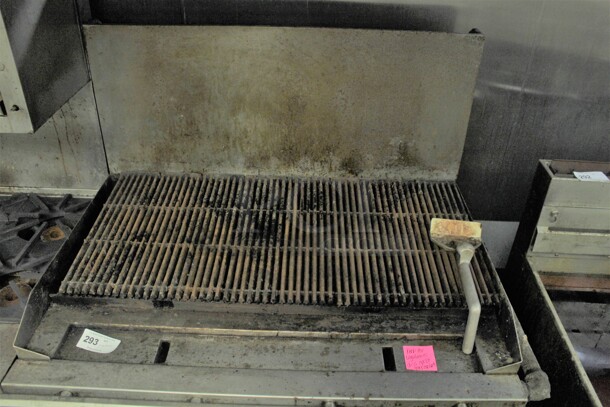 WOW! Commercial Stainless Steel Natural Gas Chargriller On Chef Base With Drawers On Commercial Casters. 52x38x60. Working When Closed! Buyer Must Remove.  - Image 3 of 4