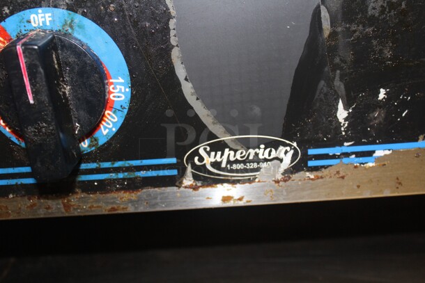 GREAT! Superior Commercial Stainless Steel Natural Gas Griddle On Equipment Stand On Casters. 49x36x33. Working When Closed! Buyer Must Remove.  - Image 2 of 4