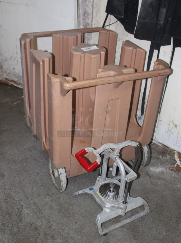GREAT FIND! Commercial Dish Caddy And Commercial Vegetable Slicer. 2X Your Bid! 