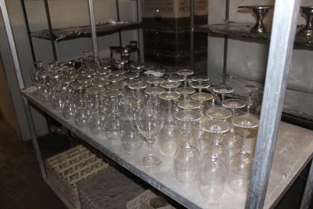 WOW! Commercial Metal Shelving Unit With Glasses And Glass Crates. 68x26x68 - Image 2 of 2