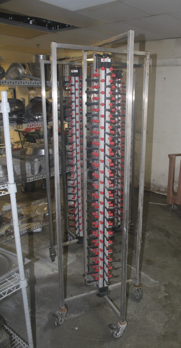 WOW! 3 Commercial Plate Drying Racks On Casters. 25x25x79. 3X Your Bid!  - Image 2 of 2