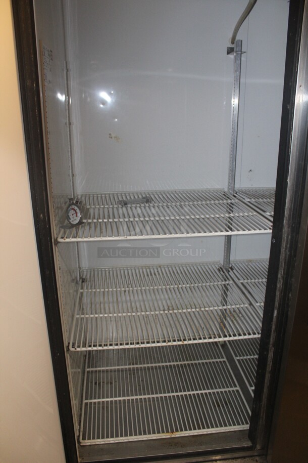 FANTASTIC! True Model T-72 Commercial Stainless Steel Triple Door Reach In Refrigerator/Cooler On Commercial Casters. 78x30x84. 115V/60Hz. Working When Closed! Buyer Must Remove.  - Image 3 of 8