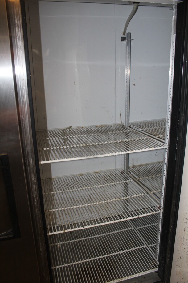 FANTASTIC! True Model T-72 Commercial Stainless Steel Triple Door Reach In Refrigerator/Cooler On Commercial Casters. 78x30x84. 115V/60Hz. Working When Closed! Buyer Must Remove.  - Image 4 of 8