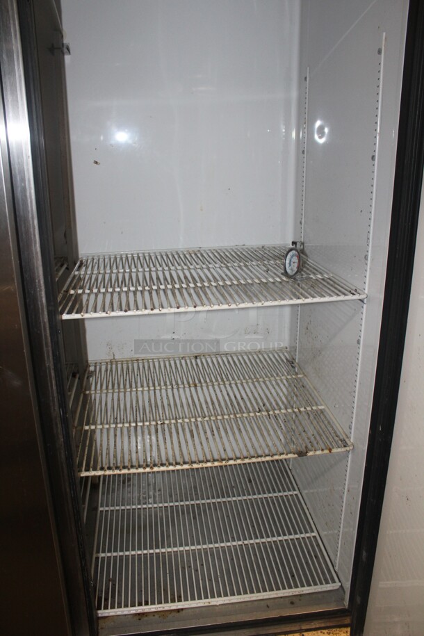 FANTASTIC! True Model T-72 Commercial Stainless Steel Triple Door Reach In Refrigerator/Cooler On Commercial Casters. 78x30x84. 115V/60Hz. Working When Closed! Buyer Must Remove.  - Image 5 of 8