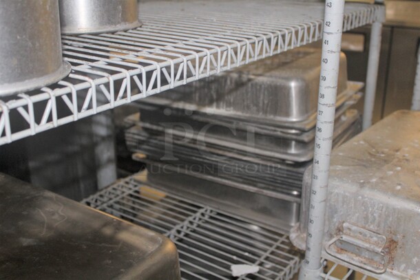 GREAT! ALL ONE MONEY! Commercial Metro Rack And 4 Shelves Of Assorted Stainless Steel Inserts.  - Image 4 of 6