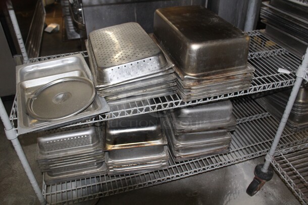 GREAT! ALL ONE MONEY! Commercial Metro Rack And 4 Shelves Of Assorted Stainless Steel Inserts.  - Image 6 of 6