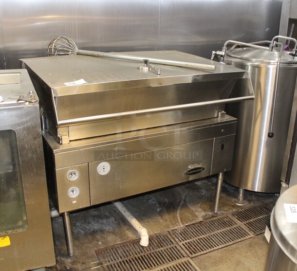 FABULOUS! Cleveland Commercial Stainless Steel One Compartment Braising Pan. 37x42x43. Working When Closed! Buyer Must Remove!