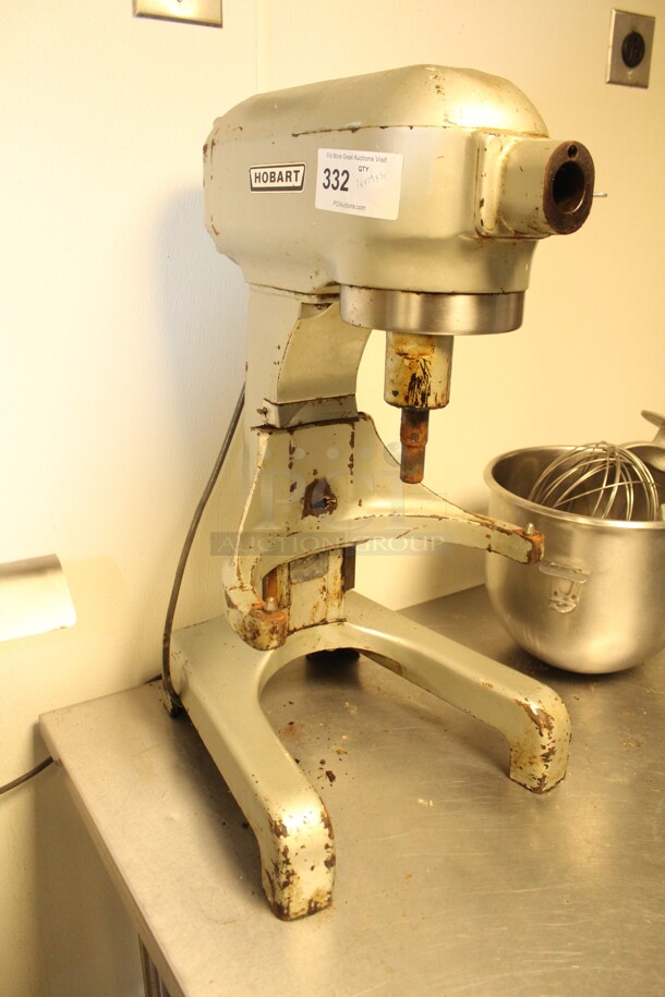 EXCELLENT! Hobart Commercial Countertop Planetary Mixer With Bowl, Whisk Attachment And Dough Hook. 16x19x31. 120V/60Hz. Working When Closed!  - Image 5 of 7