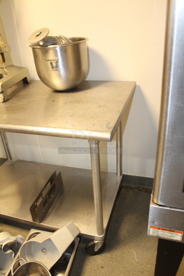 GREAT FIND! Commercial Stainless Steel Work Table On Casters with Undershelf. 48x30x36 - Image 2 of 3
