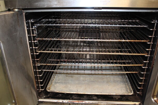 WOW! Garland Master 450 Commercial Stainless Steel Double Deck Electric Full Size Convection Oven. 38x38x71. 208V/60Hz. 1 Phase. Working When Closed! Buyer Must Remove. 2X Your Bid!  - Image 5 of 8