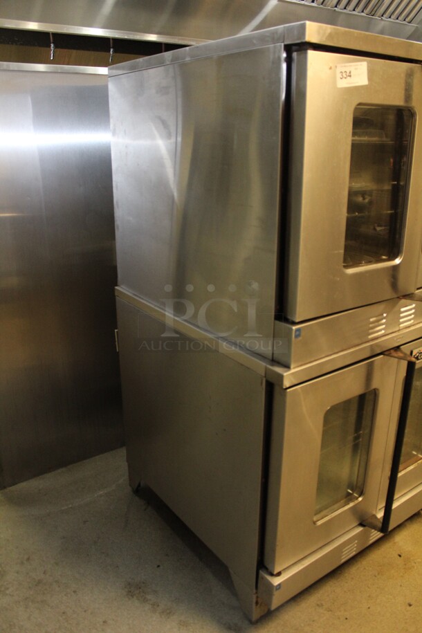 WOW! Garland Master 450 Commercial Stainless Steel Double Deck Electric Full Size Convection Oven. 38x38x71. 208V/60Hz. 1 Phase. Working When Closed! Buyer Must Remove. 2X Your Bid!  - Image 8 of 8