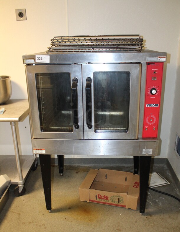 FABULOUS! Vulcan Commercial Stainless Steel Single Full Size Electric Convection Oven. 40x34x58. 208V/60Hz. 1 Phase. Working When Closed! Buyer Must Remove.   