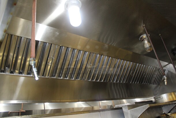 SUPER! Commercial Stainless Steel 10.5 Foot Grease/Exhaust Hood. 10.5ftx5ftx2ft. Hood Will Be Dropped Before Pick Up Day, Buyer Must Remove From Building.  - Image 3 of 3