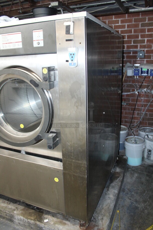 GREAT! Continental Girbau Model H2090PM21010 Commercial Stainless Steel Front Loading Washing Machine. 54x54x67. 208-240V/60Hz. 3 Phase. Per Owner, Takes A Few Times To Start But Does Wash. Buyer Must Remove.  - Image 3 of 5