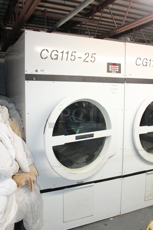 NICE! Continental Girbau Model CG115-25 Commercial Clothes Dryer. 54x54x82. 230-240V. Working When Closed! Buyer Must Remove. 