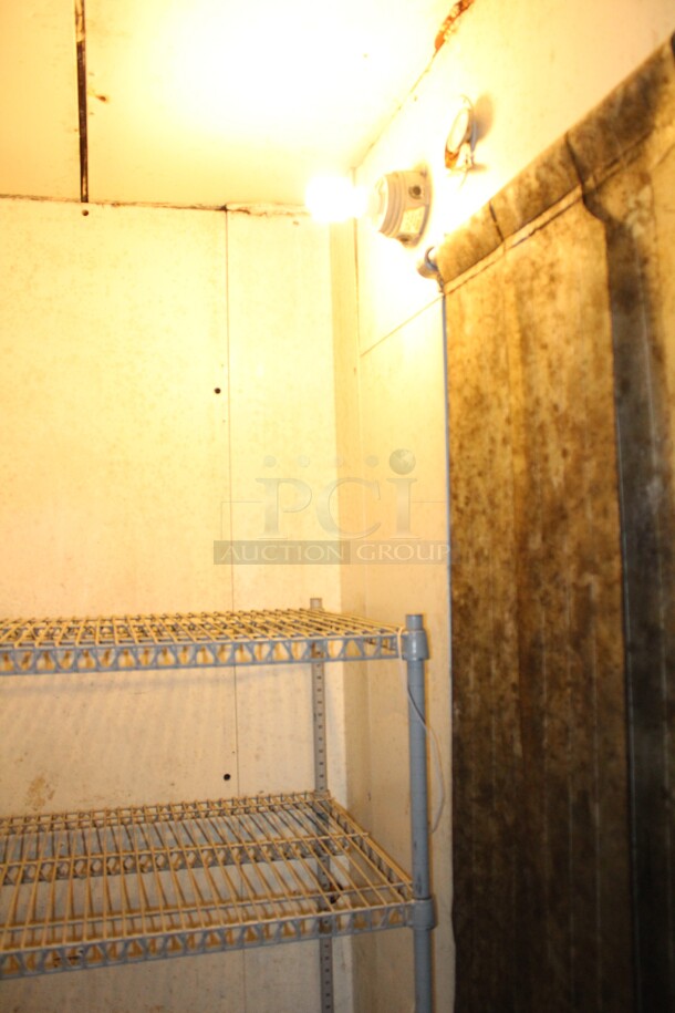 NICE! Commercial Walk In Cooler With Heatcraft Model LSC090AKOLK Condenser. 9.5ftx9.5ftx8ft. 115V/60Hz. 1 Phase. Working When Closed! Buyer Must Disassemble And Remove.  - Image 7 of 7
