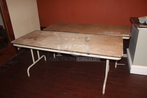 4 Folding Banquet Tables. 72x30x29. 4X Your Bid! 