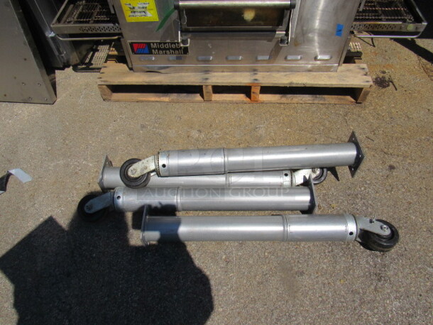 Double Stack Middleby Marshall  natural gas conveyor Pizza Oven With Stainless Steel Table And 4 LEGS, With Casters, Must Assemble Table. Model# PS536G. 61X44X63. WORKING WHEN REMOVED!!! DOUBLE STACK2 PIZZA OVENS MAKE 1 UNIT! 2XBID YOU WILL GET 1 DOUBLE STACK UNIT!!!! $27,423.00. - Image 3 of 5