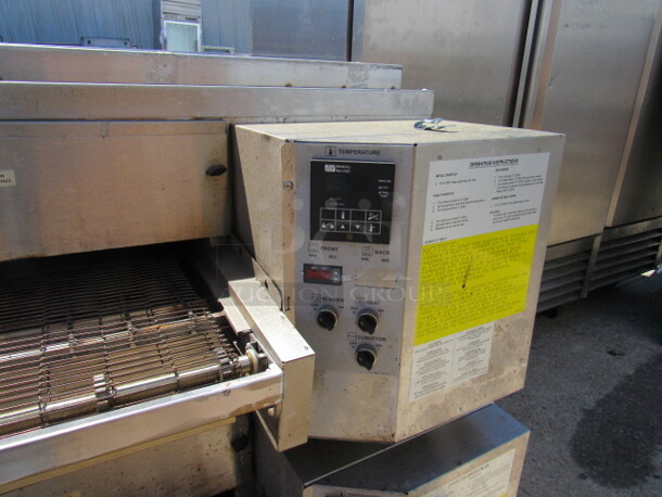 One Double Stack Middleby Marshall Natural Gas Conveyor Pizza Ovens, With A Stainless Table Top Only. Model# PS536G. Working When Removed! DOUBLE STACK 2 OVENS MAKE 1 UNIT!!!2XBID! YOU WILL GET 1 DOUBLE STACK UNIT!!!! $27,423.00 - Image 2 of 5
