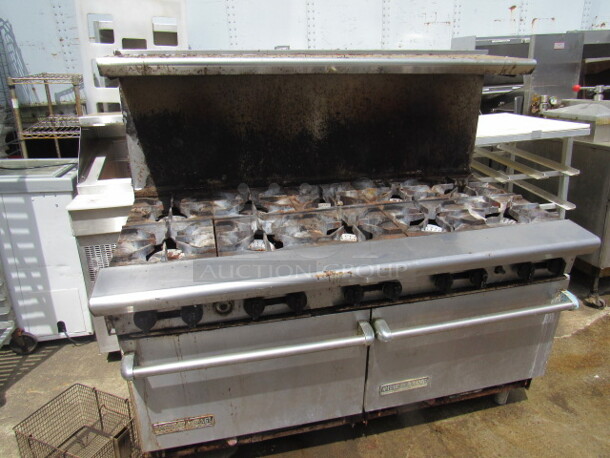 One American Range 10 Burner Natural Gas Range. 60X33X57 - Image 1 of 3