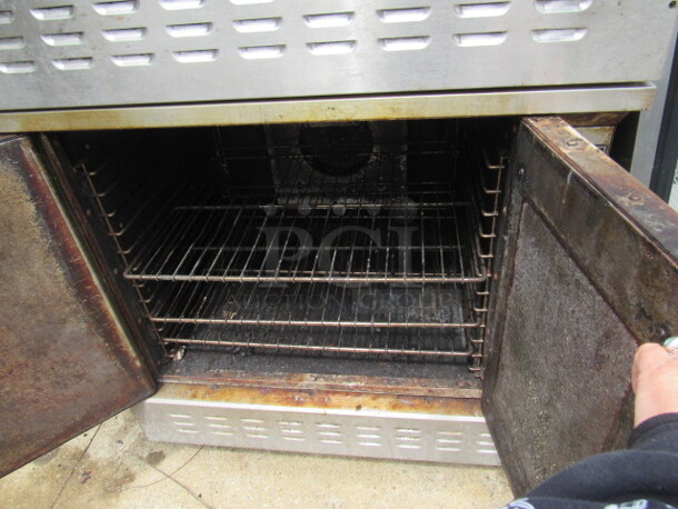One Royal Double Stack Full Size Natural Gas Convection Oven. 38X41X75. Missing 2 Knobs. Unable to Test. - Image 3 of 5