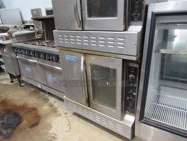 One Royal Double Stack Full Size Natural Gas Convection Oven. 38X41X75. Missing 2 Knobs. Unable to Test. - Image 5 of 5