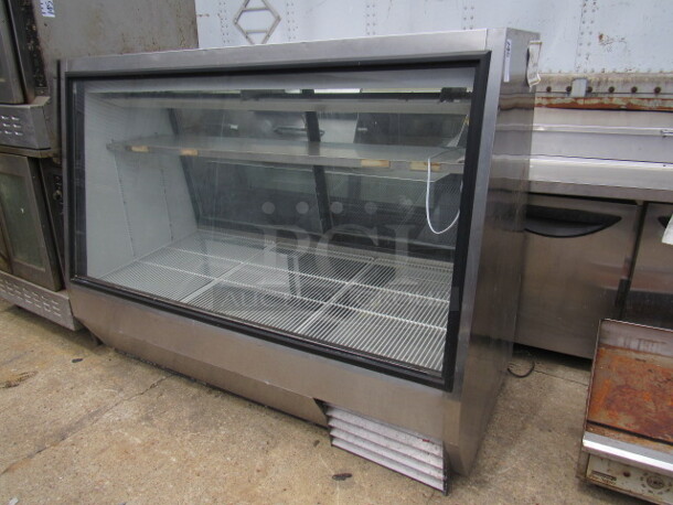 One Stainless Steel True Deli Case With 1 Stainless Shelf. 115 Volt. Model# TDBD72-2. 72X35X56.5. WORKING!