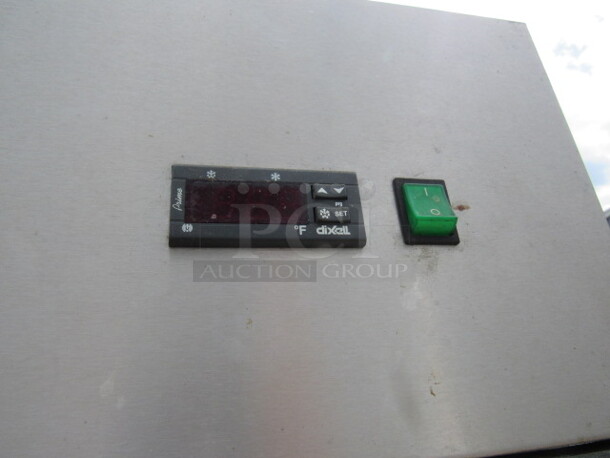 One Stainless Serv Ware 1 Door Refrigerator, With 4 Racks. Model# RR-1. 115 Volt. WORKING!!! 27X32.5X83 - Image 3 of 4