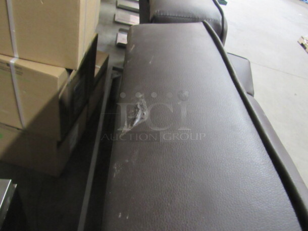 One Brown Cushioned Futon With A Metal Frame. 80X40X36 - Image 5 of 5