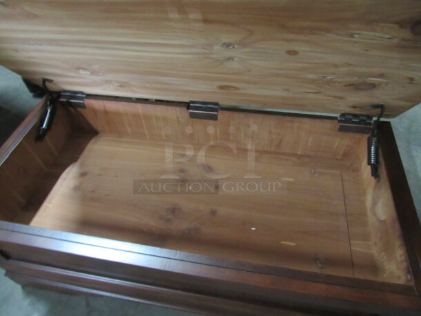 One Solid Wood Chest, With Hidden Compartment. 37X17.5X14 - Image 2 of 3