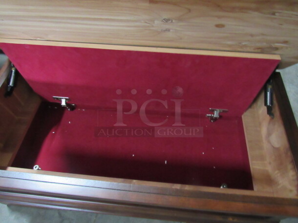 One Solid Wood Chest, With Hidden Compartment. 37X17.5X14 - Image 3 of 3