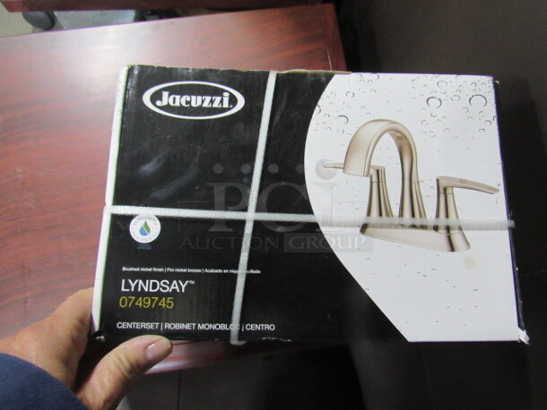 One NEW Jacuzzi Lyndsay Faucet With A Brushed Nickel Finish. #1749745. - Image 1 of 2