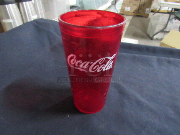 One Mega Lot Of Red Coca Cola Glasses.