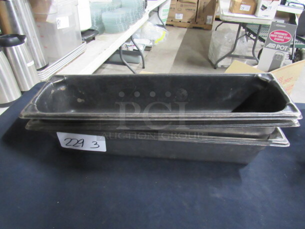 Half Size Long 4 Inch Deep Hotel Pan. 3XBID.