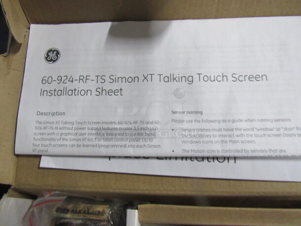 One Interlogix GE Simon XT Talking Touhscreen With Power Supply. #60-924-RF-TS. - Image 3 of 4