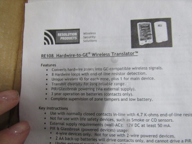 One Resolution Products Hardwire Translator. #13-551. #RE108. 2XBID. - Image 2 of 3
