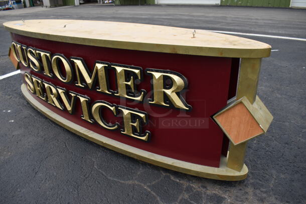 Customer Service Sign. 98x20.5x30 - Image 3 of 5