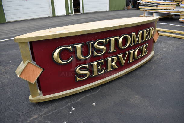 Customer Service Sign. 98x20.5x30 - Image 4 of 5