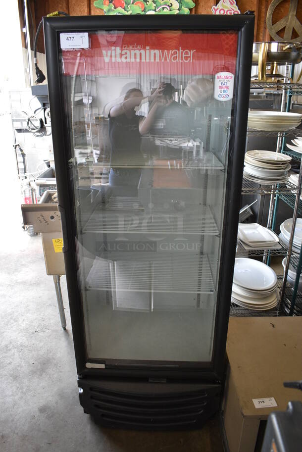 NICE! Imbera Model G319 CO2 ENERGY STAR Metal Commercial Single Door Reach In Cooler Merchandiser w/ Poly Coated Racks. 115 Volts, 1 Phase. 29.5x27x79. Tested and Does Not Power On