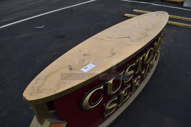 Customer Service Sign. 98x20.5x30 - Image 5 of 5