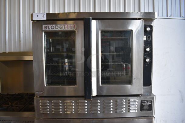 2 FANTASTIC! Blodgett Stainless Steel Commercial Natural Gas Powered Full Size Convection Oven w/ View Through Doors, Metal Oven Racks and Thermostatic Controls on Commercial Casters. 38x39x73. 2 Times Your Bid! - Image 6 of 11