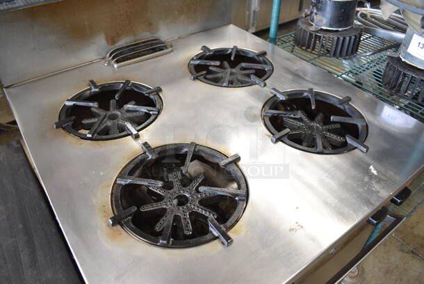 Garland Stainless Steel Commercial Propane Gas Powered 4 Burner Range w/ Oven and Backsplash. 30x32x43 - Image 10 of 10